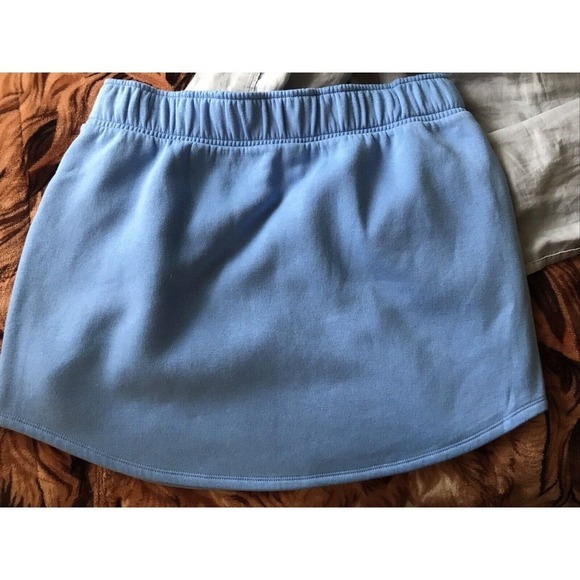 Wild Fable Short Skirt SzM Fleecy Wide Elastic Waist Curved Hem Pocket NWT Cute - Picture 3 of 9